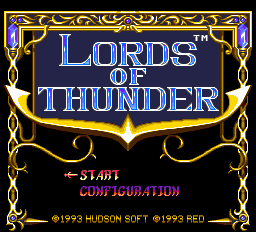 Lords of Thunder Title Screen